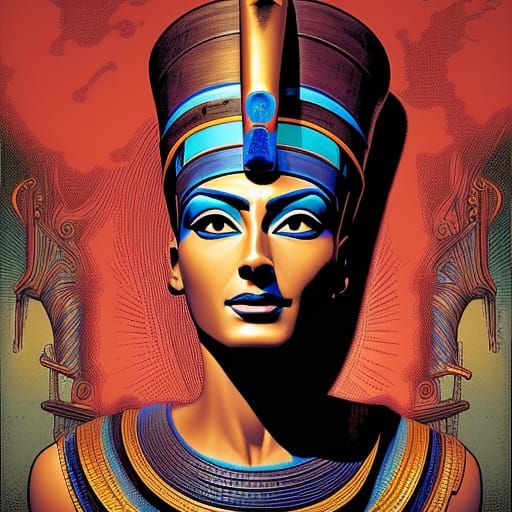 Nefertiti Comic Book Art by Brooks and Mumford