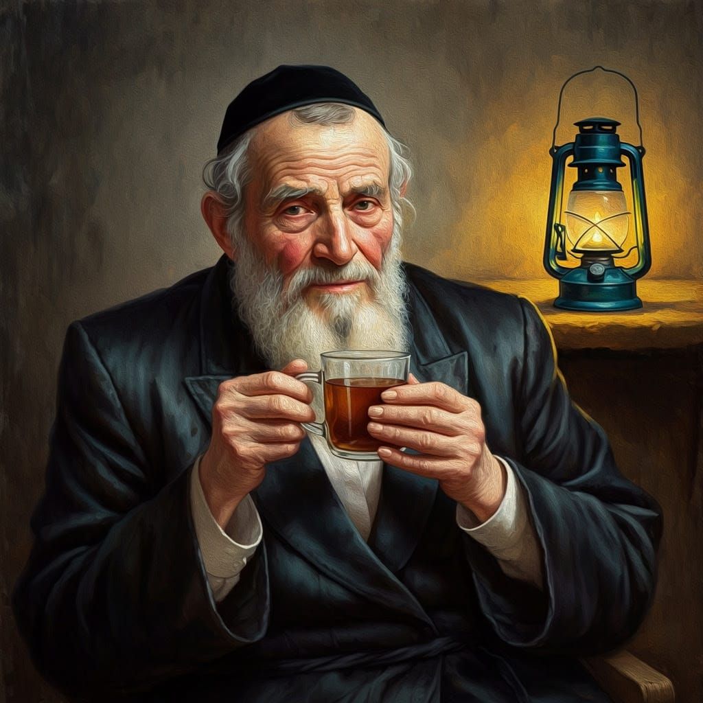 A Wise Elder in Soft Golden Light