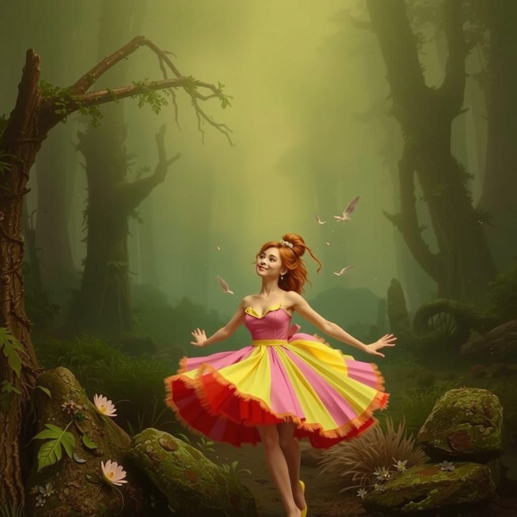 Mimi the Farfalette Dancing Through a Forest