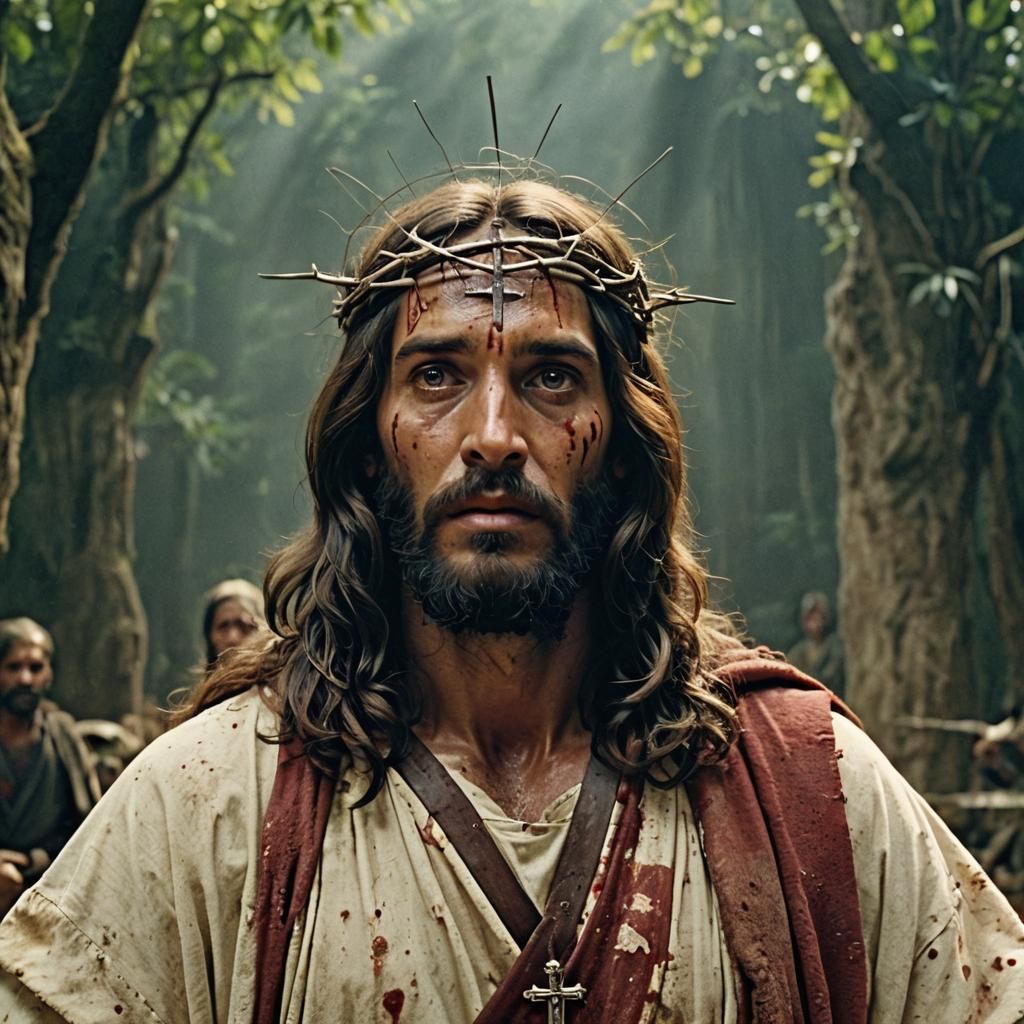 Jesus Christ on the Cross: A Cinematic Image