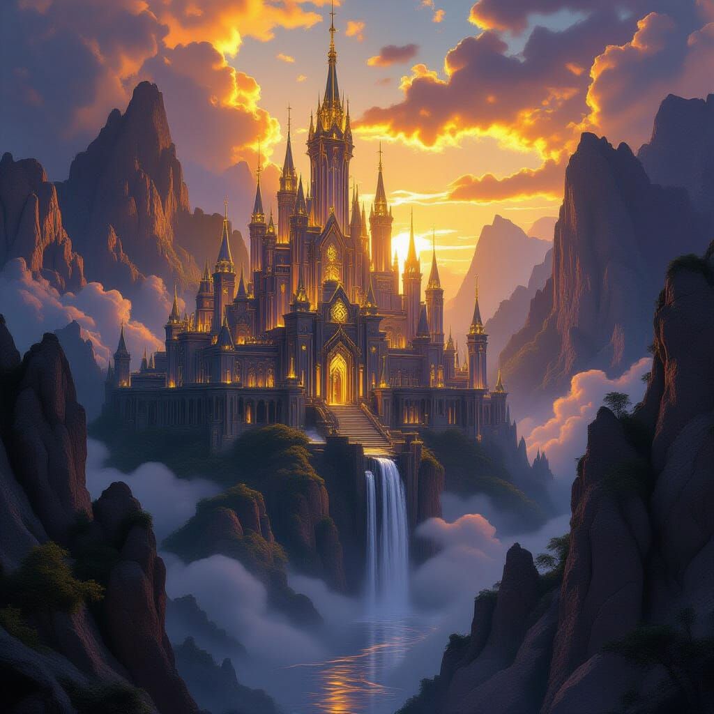 Crystal Kingdom Concept Art in Deep Colors