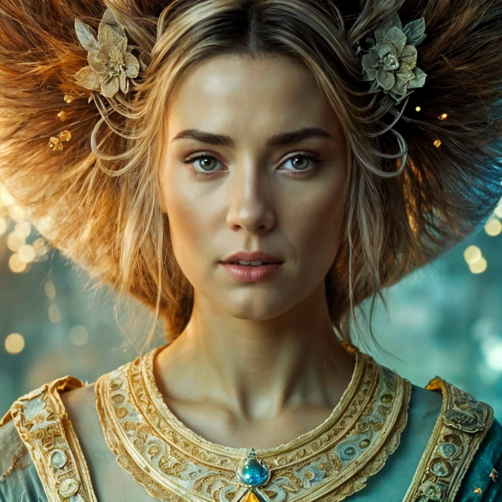 Cyberpunk Portrait in Magical Realism Style