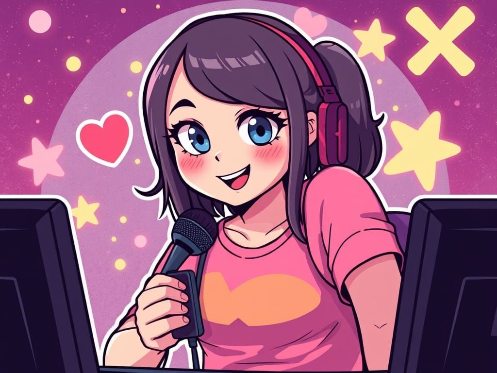 Kawaii Morgan Webb in Comic Book Art Style