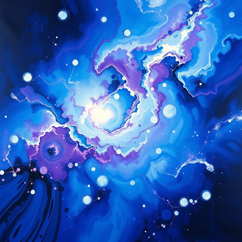 Vibrant Cold Plasma Nebula in Epic Impressionist Style