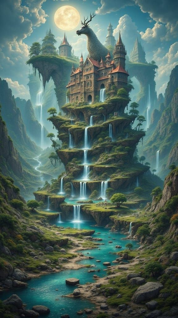 Abstract Digital Artwork with Ethereal Elements