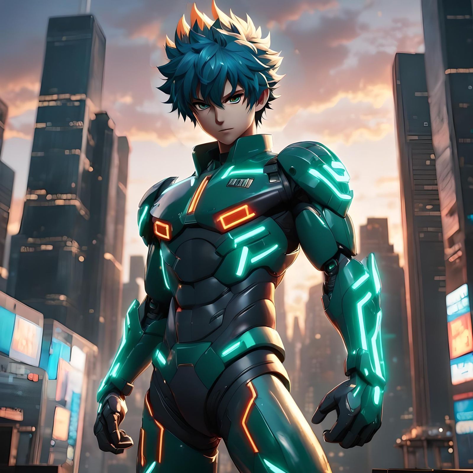Izuku Midorya: Detailed 3D Anime Art