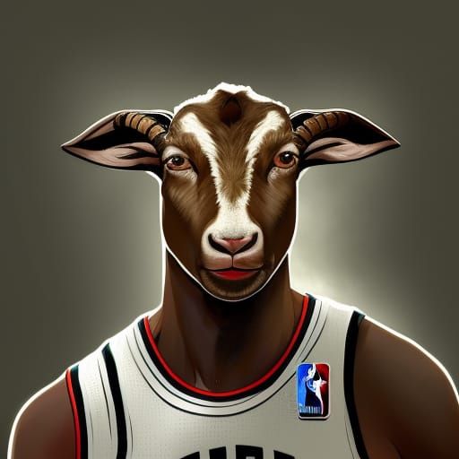 Michael Jordan as Goat: Hyperdetailed Artstation Portrait
