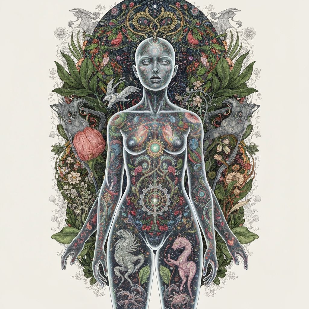 Ethereal Intertwined Worlds in Darlington-Haeckel Style