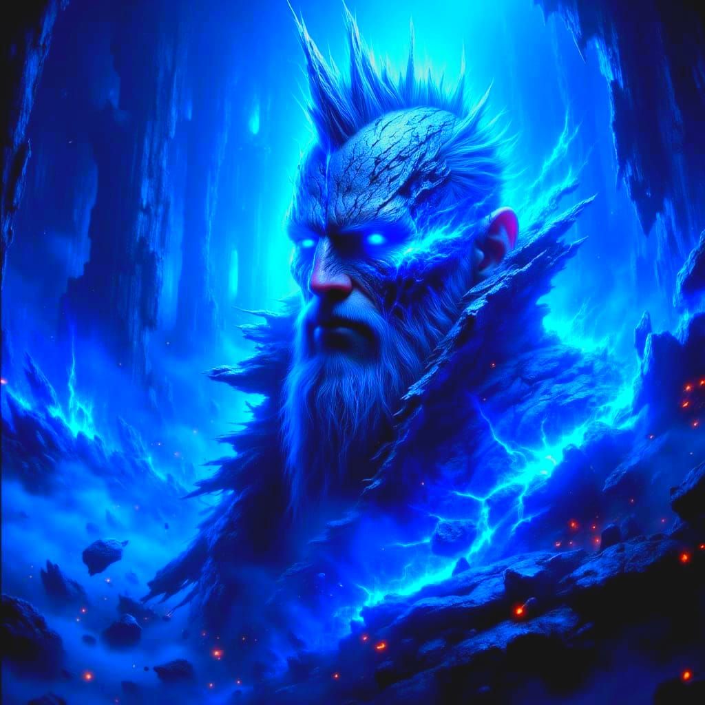 Surreal Fantasy King of Dagmore-Kestrul in Deep, Intricate D...