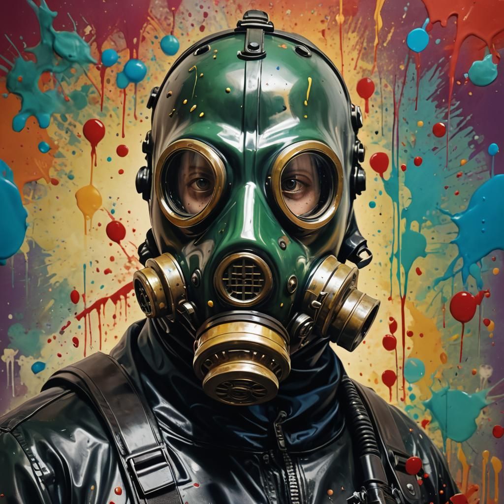 Hyperrealistic Latex Gasmask Concept Art