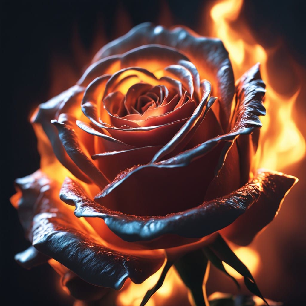 Flaming rose