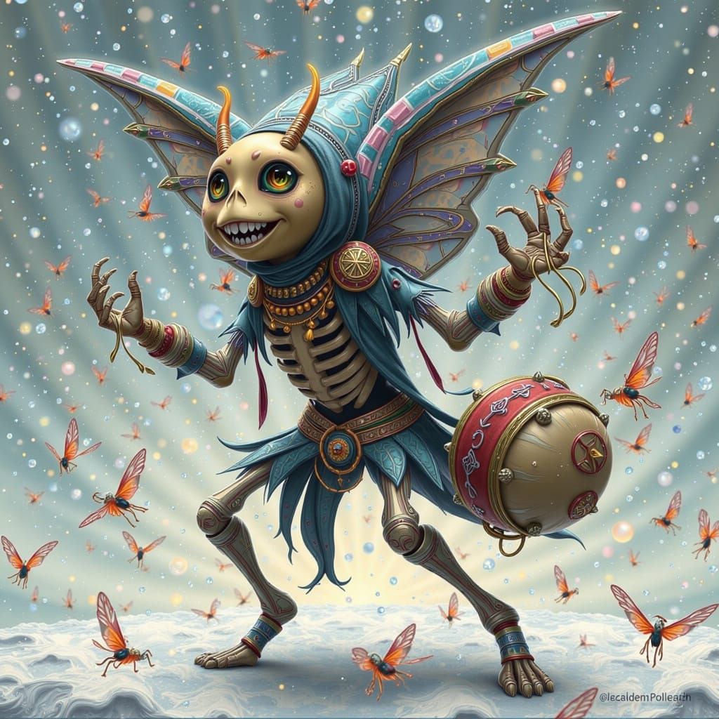 Ahkiyyini: Inuit Skeleton Spirit Dancing with Bone Drum