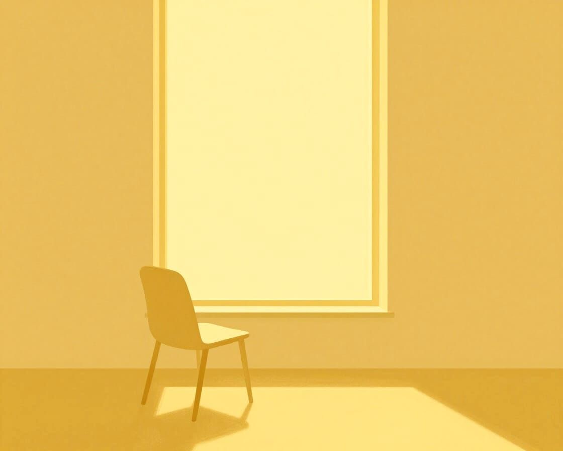 Minimalist Interior with Sunlit Chair