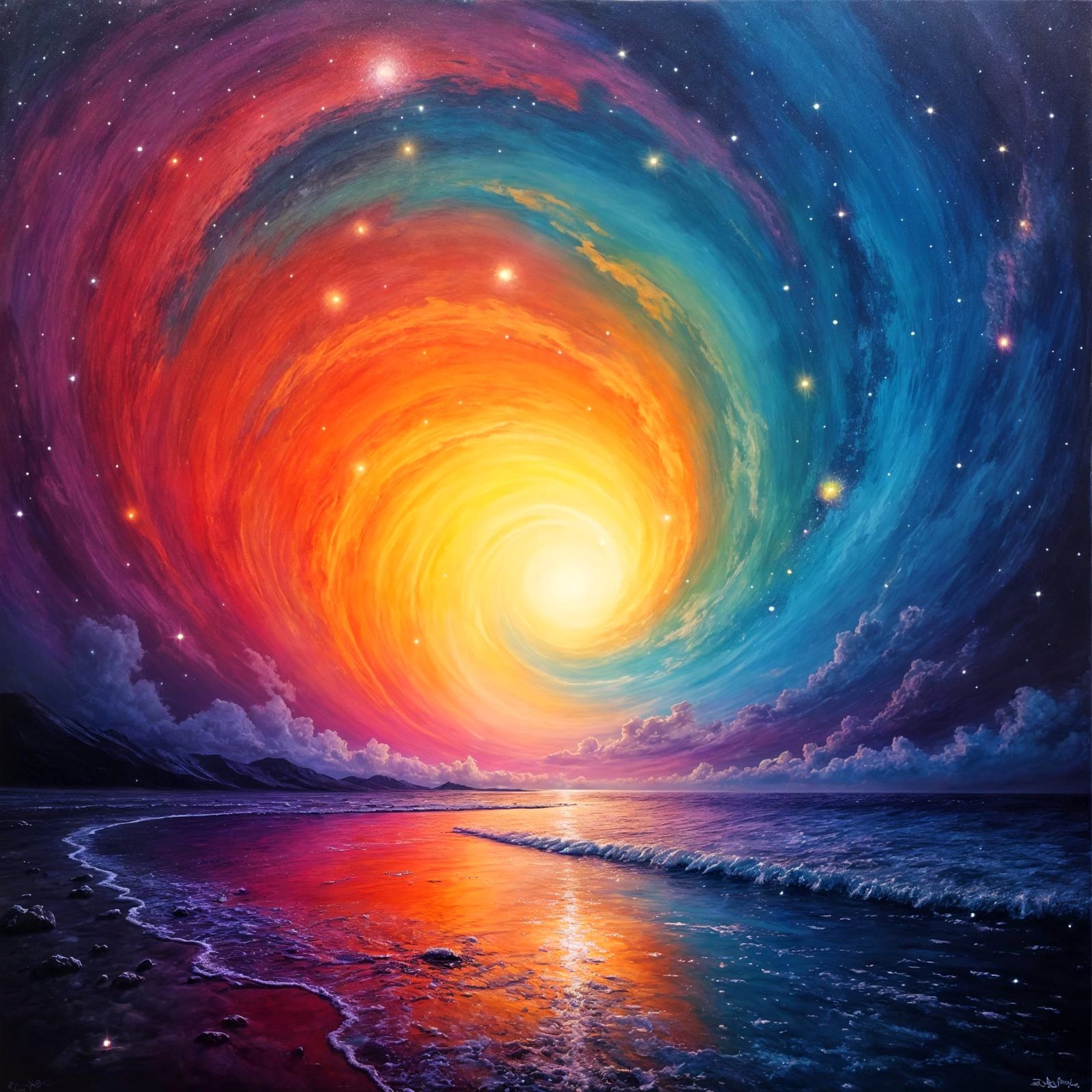 Ethereal Rainbow Vortex