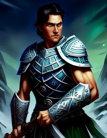 Fantasy Paladin Character in Detailed Digital Art