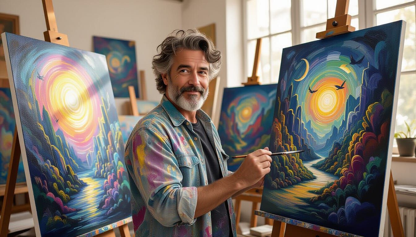 Magical Painter Creates Art That Leaps from Canvas