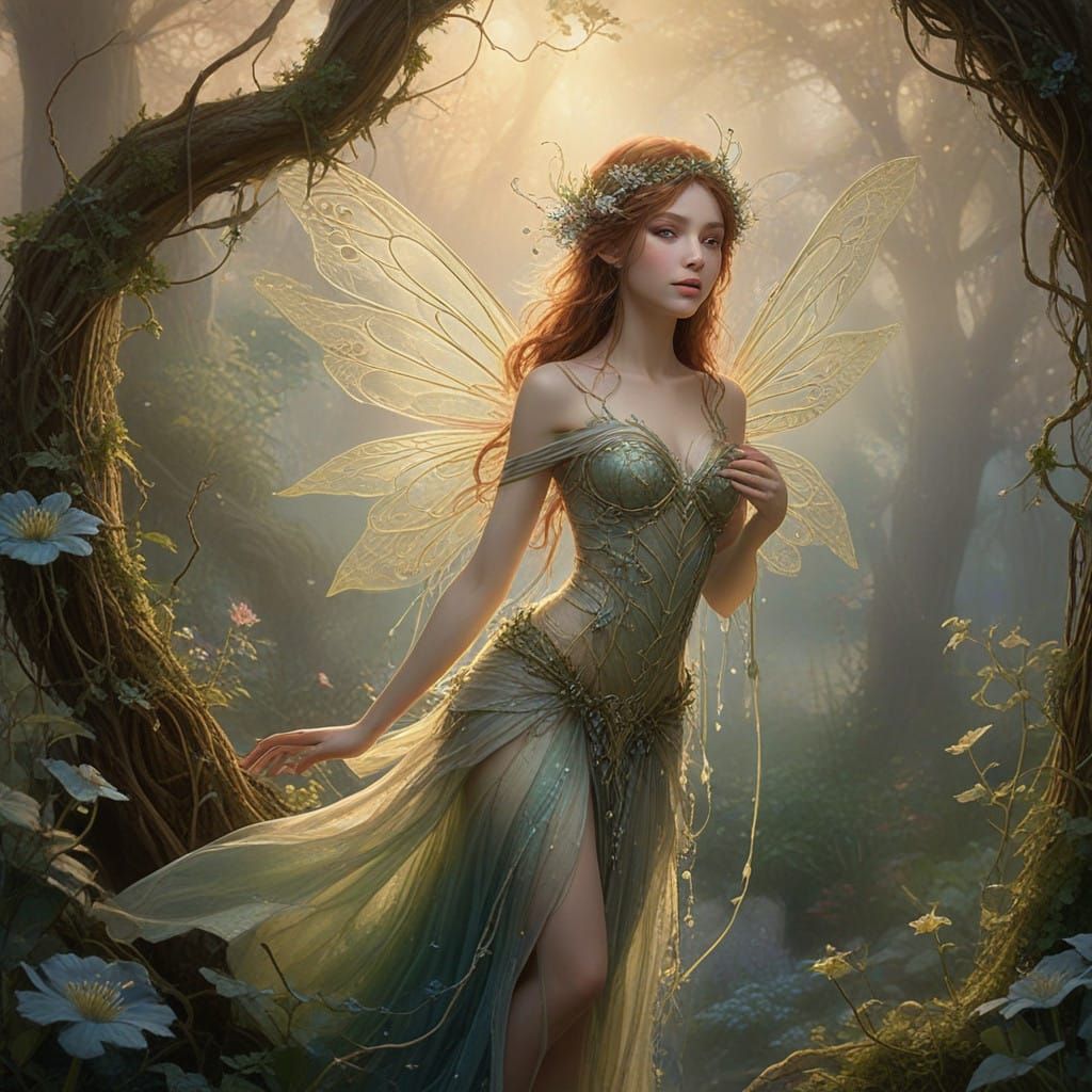 Enchanted Sundew Fairy in Whimsical Armor