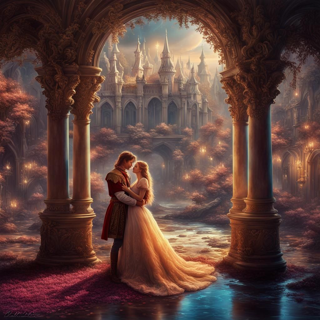 Fantastical Love Story in Matte Painting Style