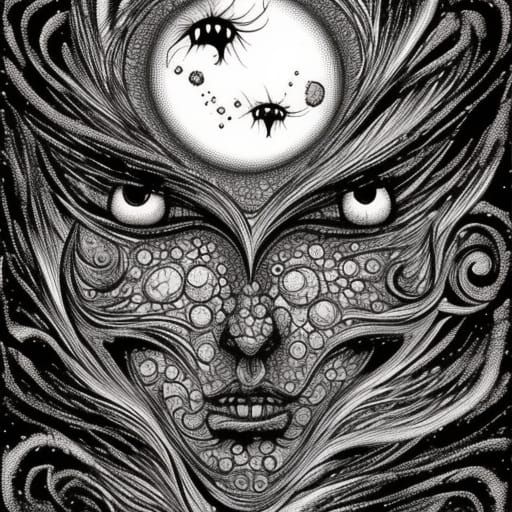 Halloween Pumpkin Graffiti Art in Pointillism Style