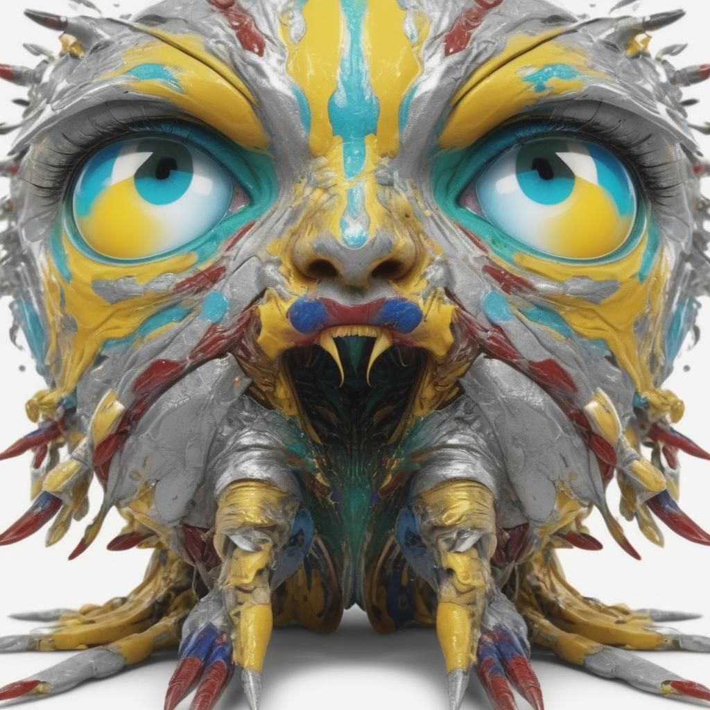 Vibrant Photorealistic CGI in Psychedelic Surreal Style