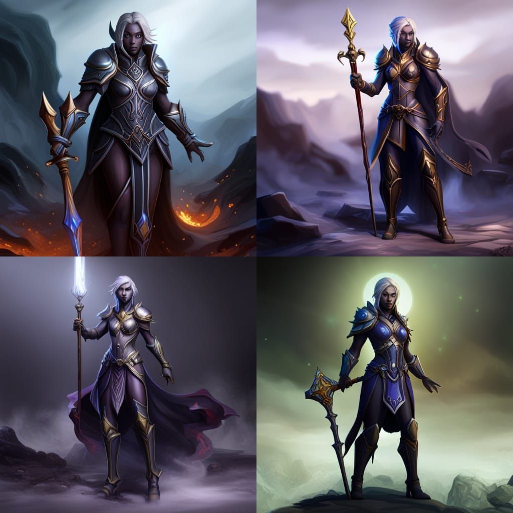 Drow Female Paladin Concept Art