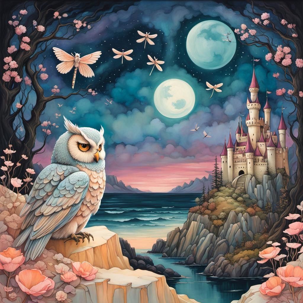 Seashell Mermaid on Private Beach in Cel-Shaded Style