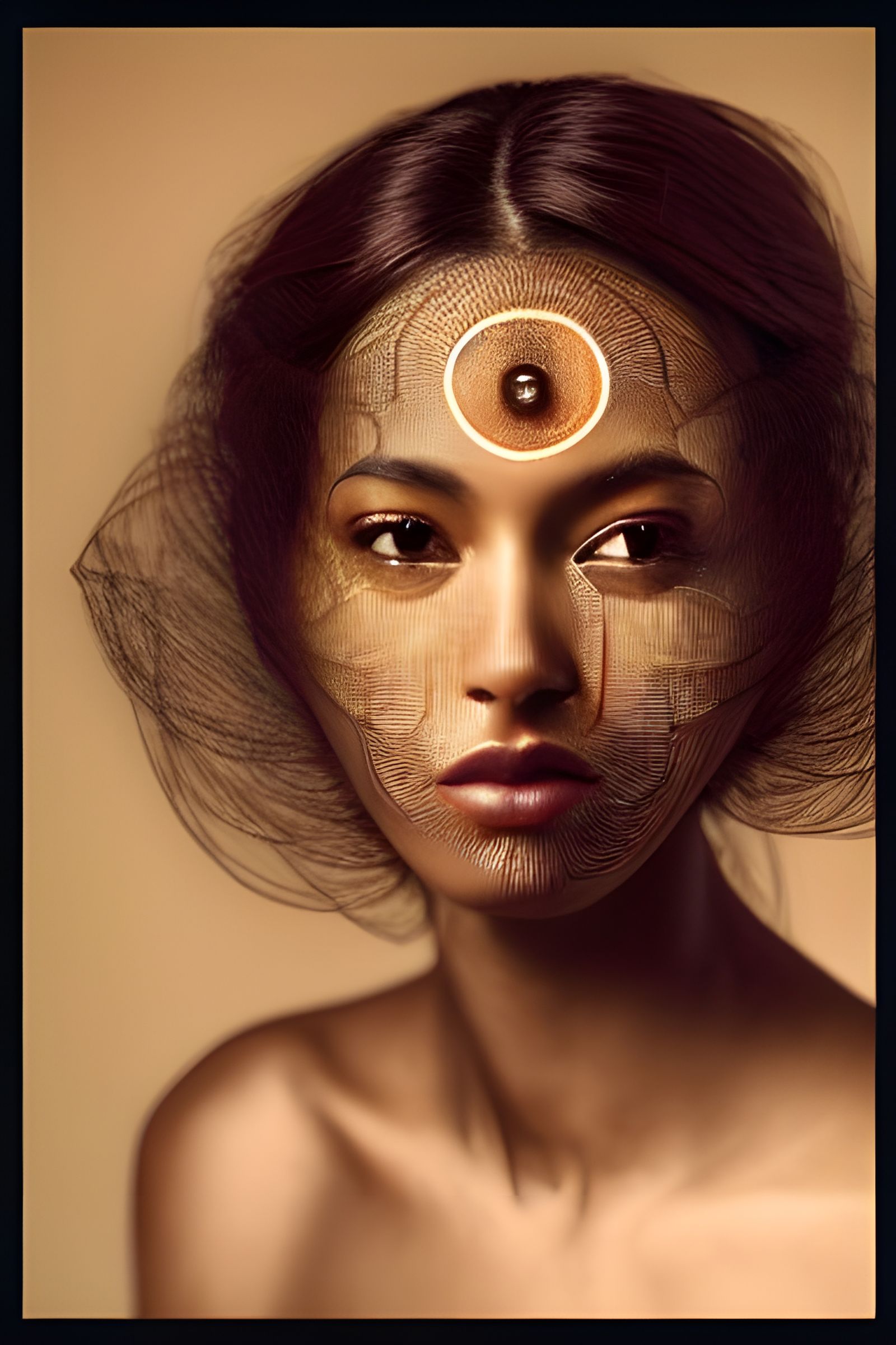 Intricate AI Woman Portrait in Hyperdetailed Style