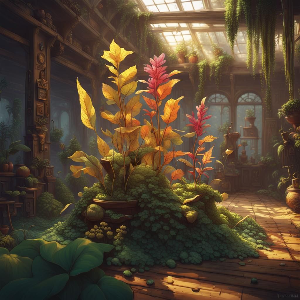 Magical Plants in Golden Hour Light
