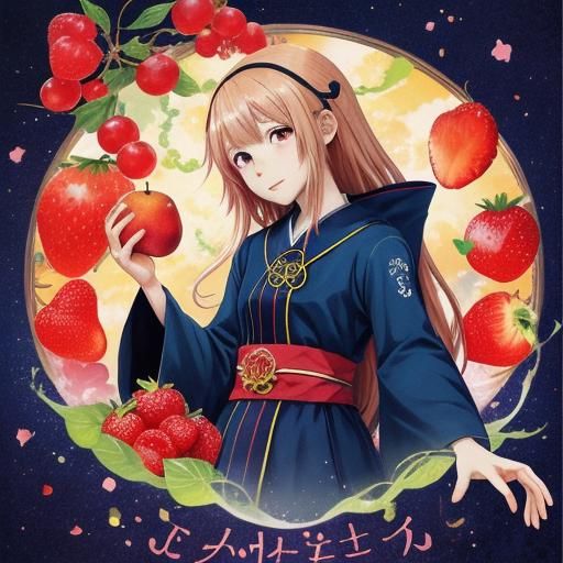 Anime Style Fruit Still Life