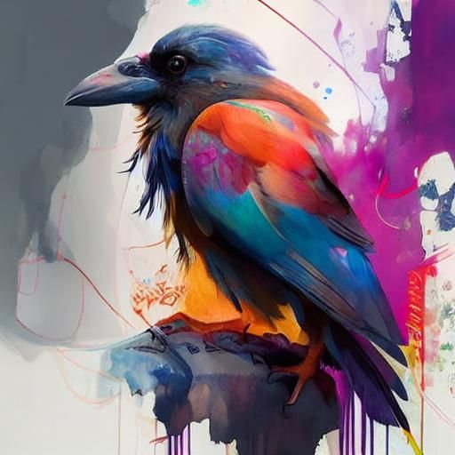 Watercolor Fantasy Image with Intricate Details