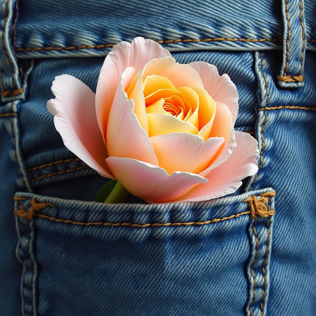 Hyperrealistic Still Life of Delicate Pastel Flower Emerging...