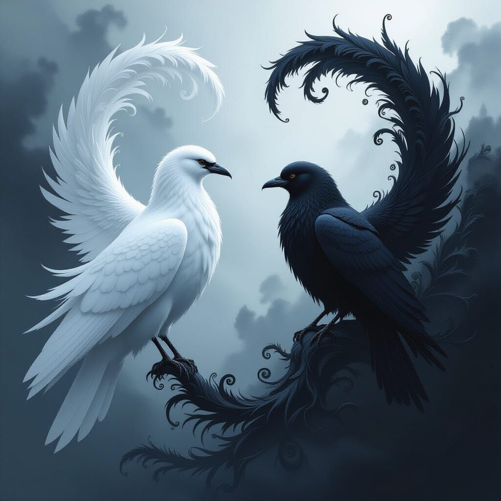 Contrasting Birds in a Monochromatic Landscape