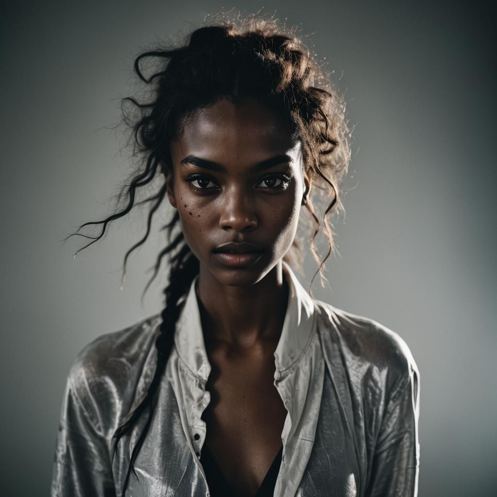 Stunning Runway Model Portrait in Ambient Light