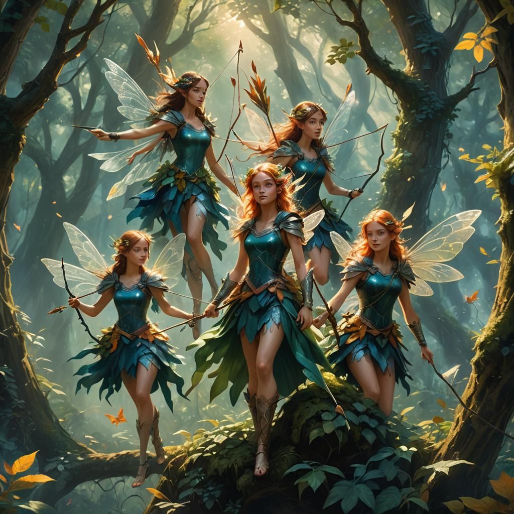 Ethereal Forest Fairies Await, Fantasy Concept Art