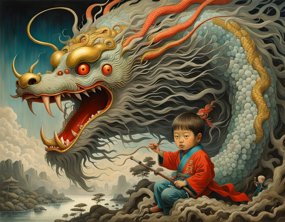 Dragon Guardian: Japanese Art Illustration