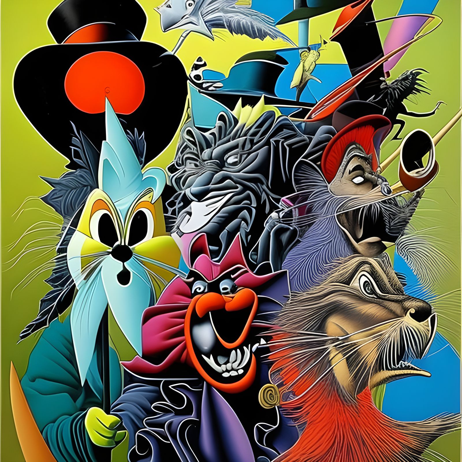 Abstract Art with Magical Particles and Complex Background