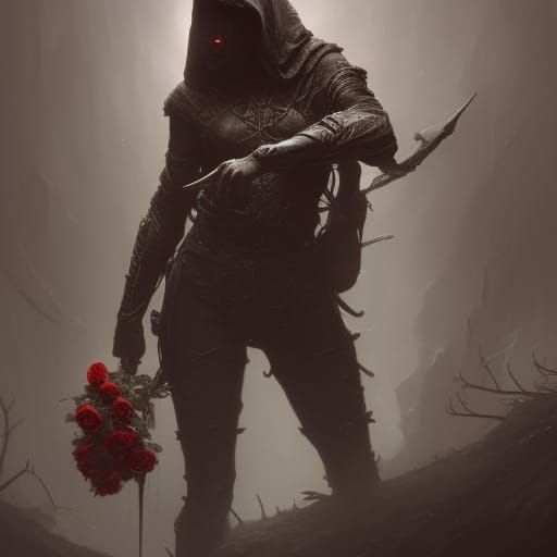 Dark Fantasy: Masked Reaper on Horseback