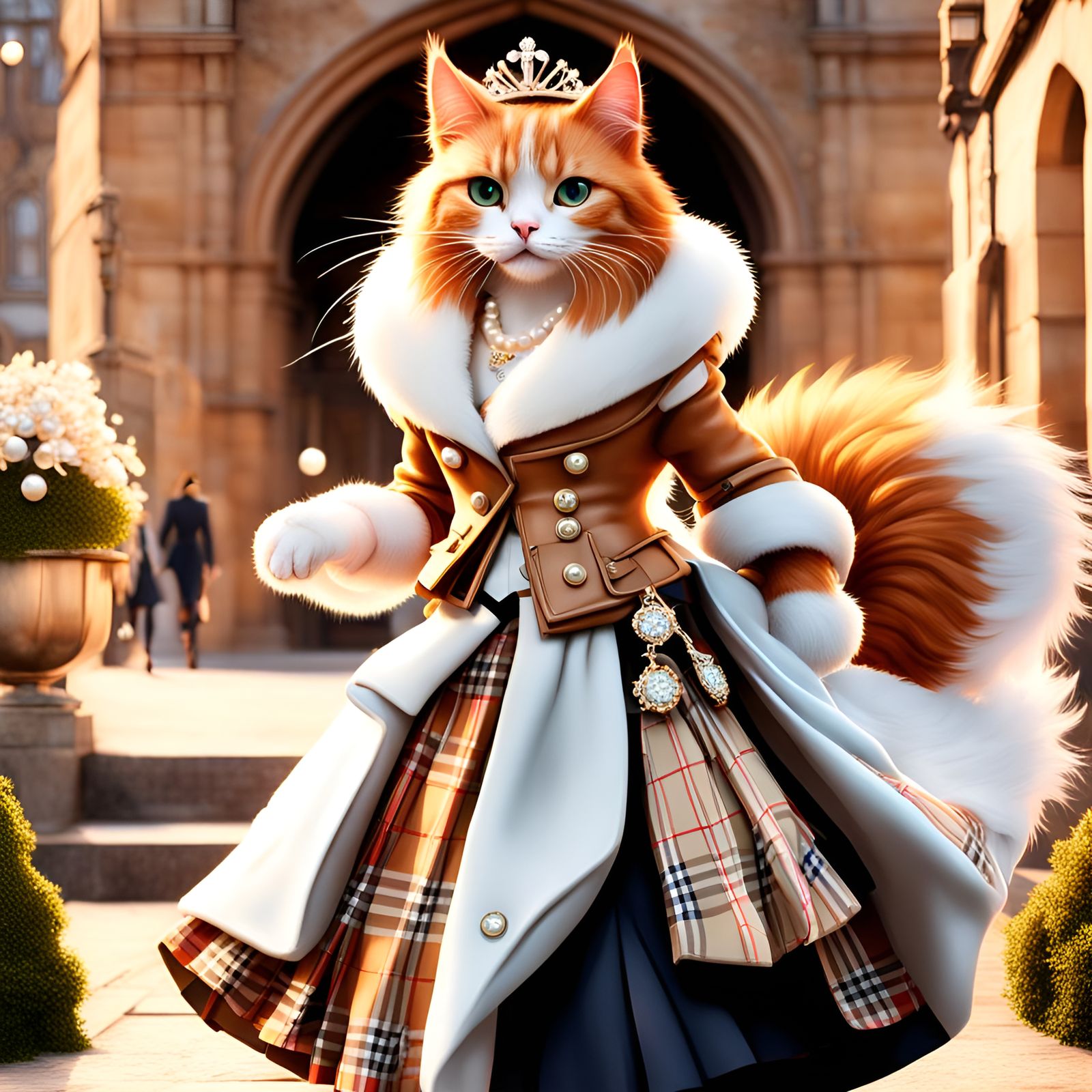 "Bella" Catwalks “Burberry” fashion, Mayfair London.