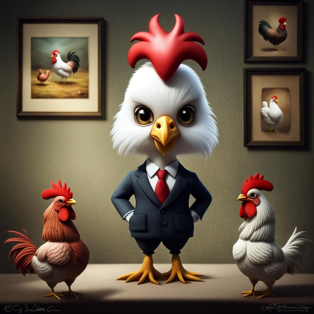 Chibi Rooster's Hen Photo Obsession