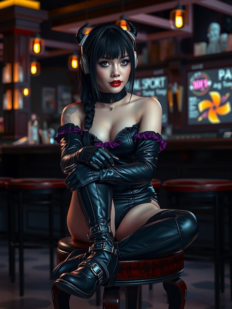 Gothic Portrait in Dark Fantasy Style