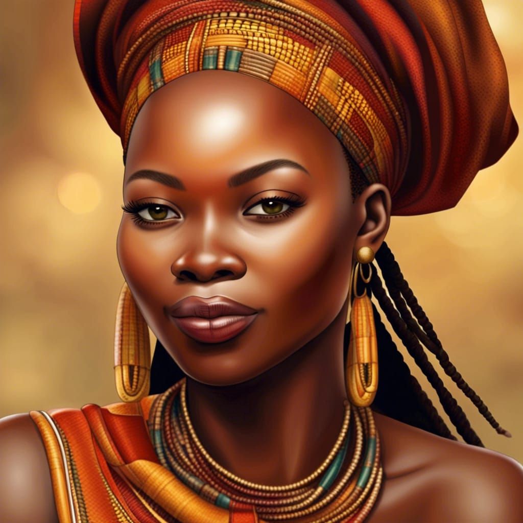 Realistic Portrait of a Beautiful Benin Woman