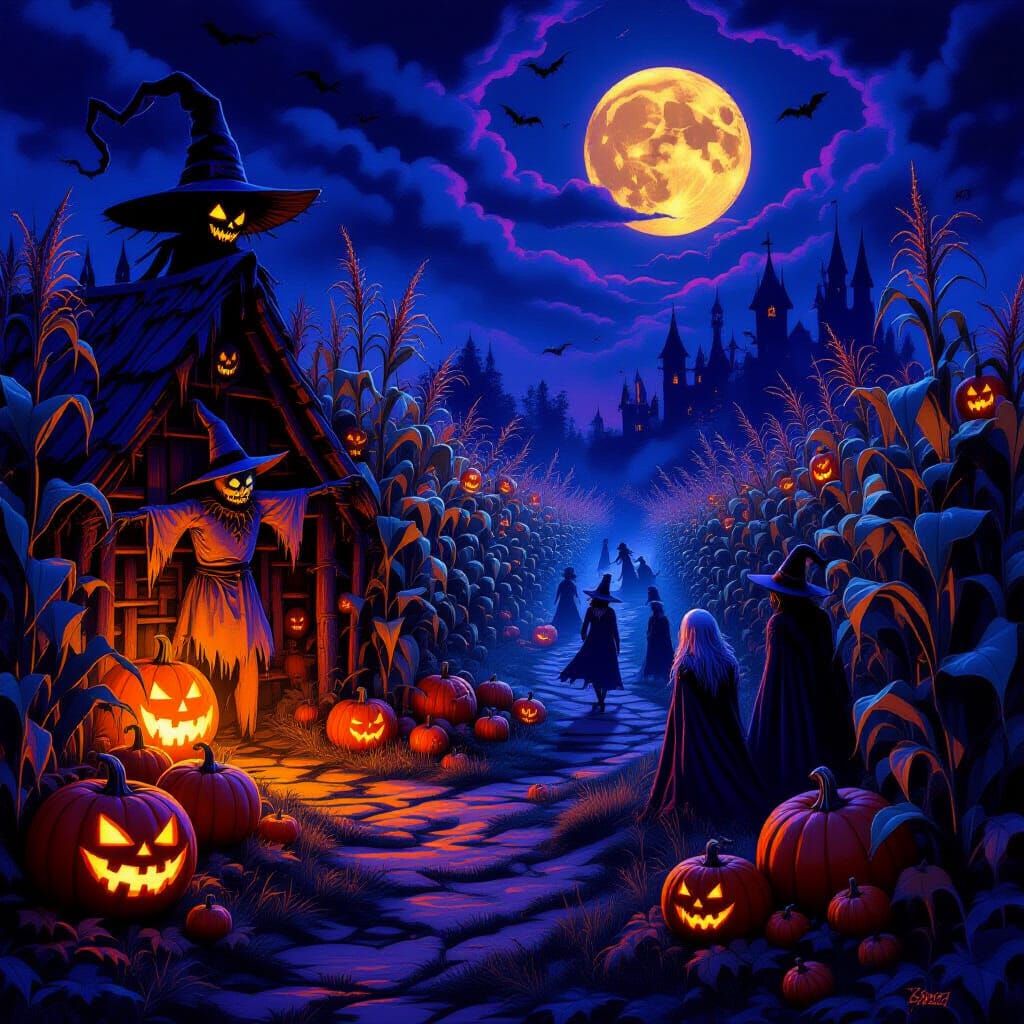 Nightmare Harvest Festival: Ethereal Corn Maze & Spooky Crea...