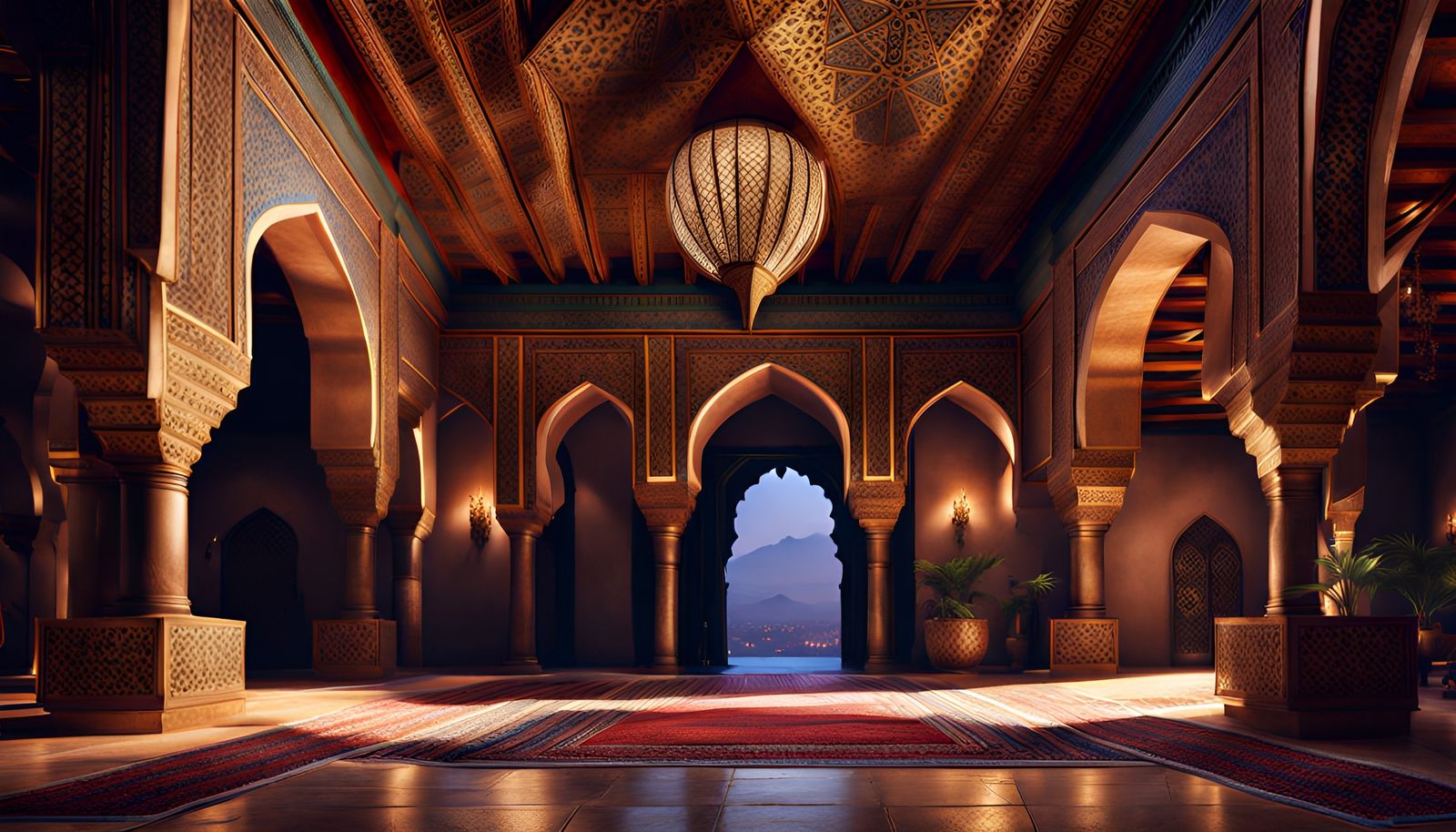 The foyer of an Arabian place