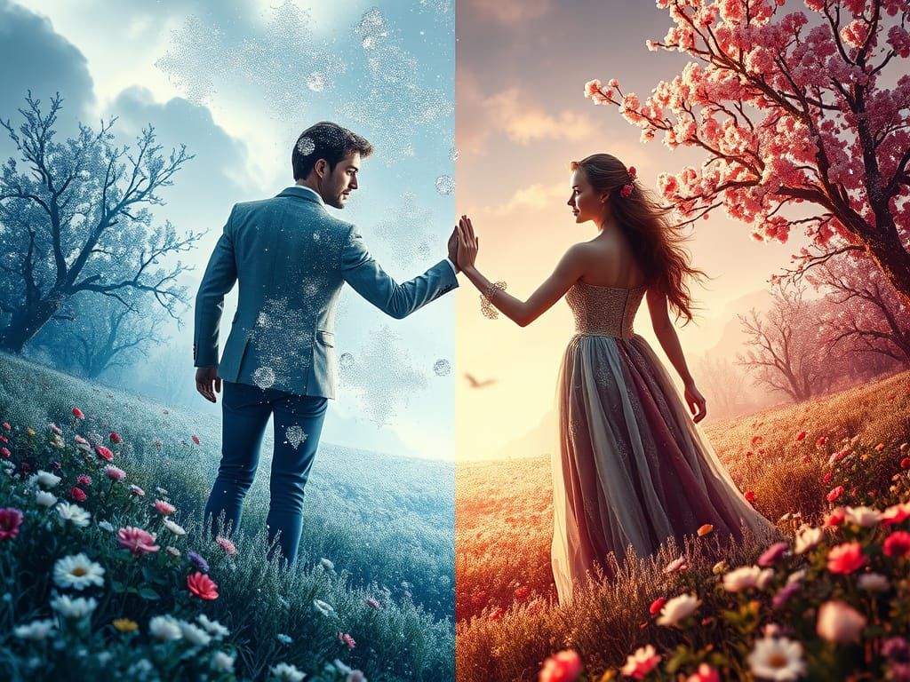 Winter and Spring United: A Matte Painting Masterpiece