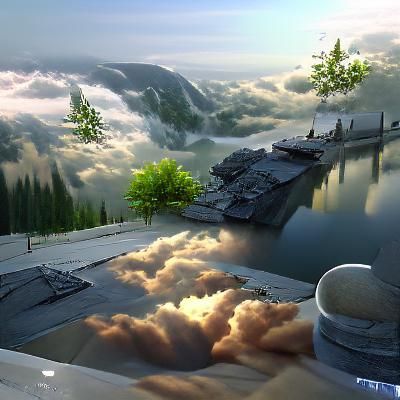 Peaceful Morning Matte Painting
