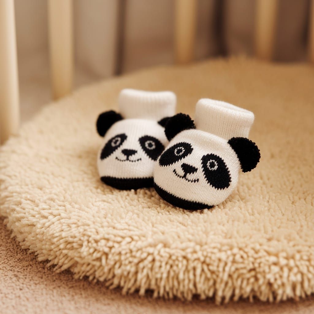 Baby Panda Socks in Cozy Nursery