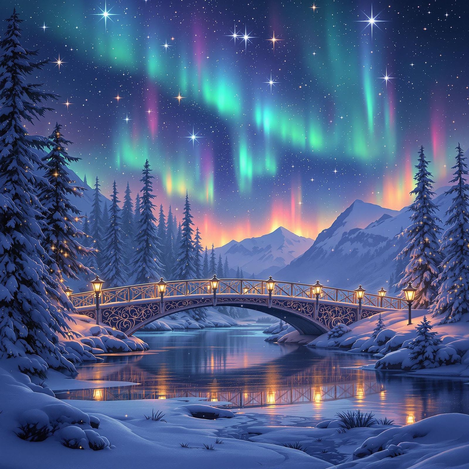 Winter Wonderland in Ethereal Glow