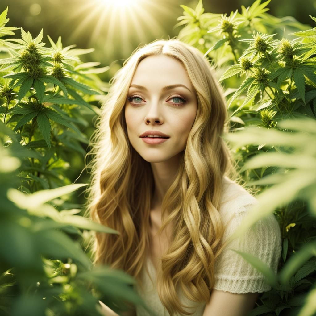 Amanda Seyfried in a Heavenly Marijuana Garden