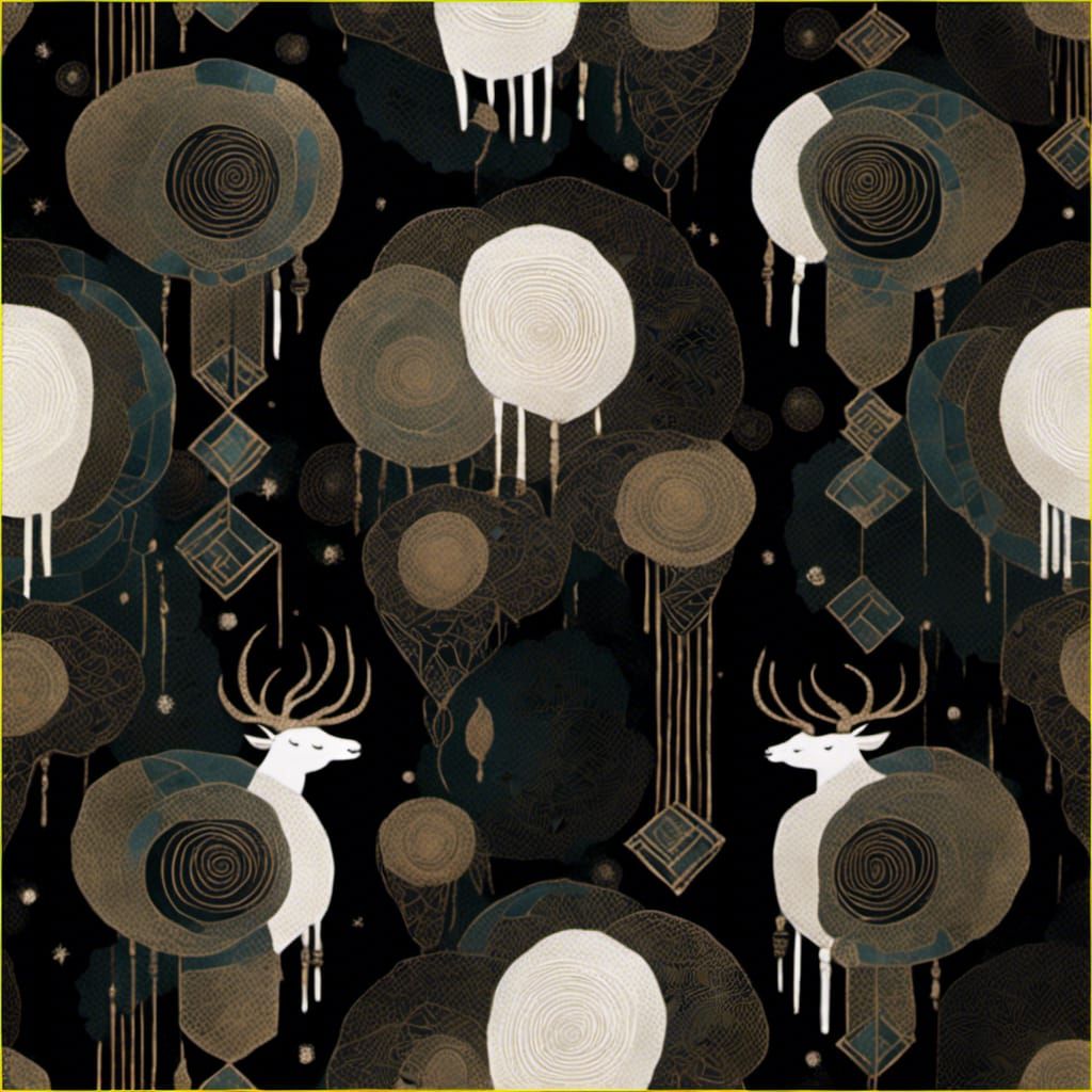 Black Lamb Walking on White Snow