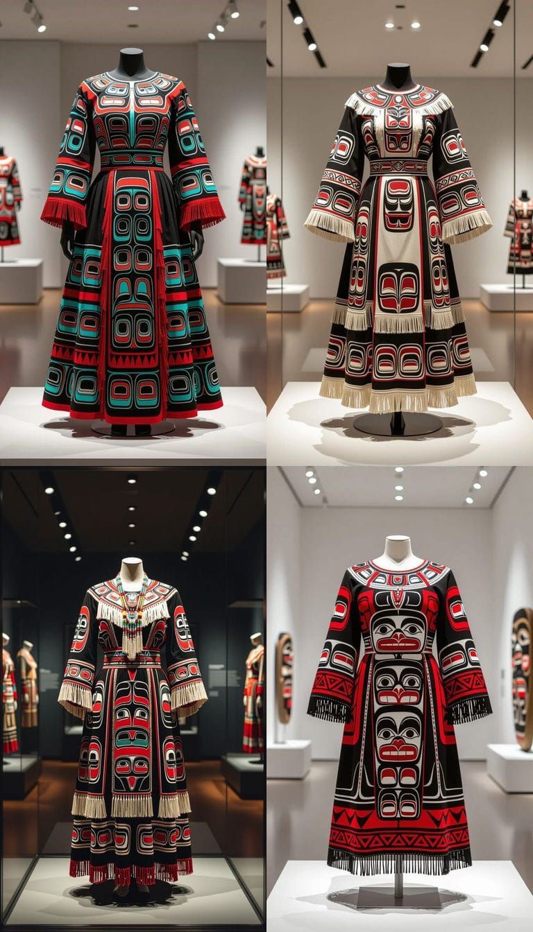 Haida Style Dress on Museum Display